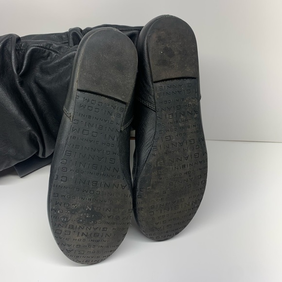 Gianni Bini Jackpot Black Leather Slouchy Boots - Picture 7 of 9